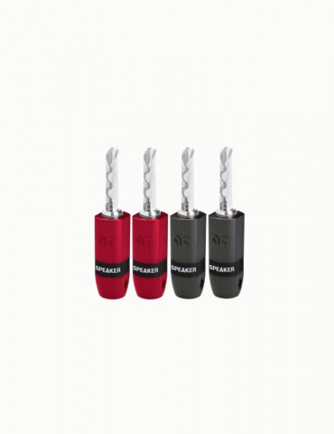 Set 4 Mufe banana Audioquest SureGrip 300 Silver